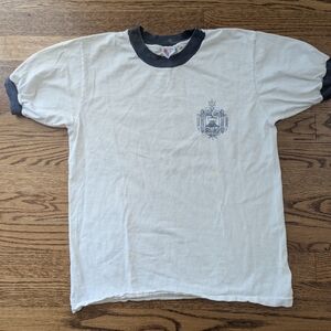 US Naval Academy USNA Physical Training PT Tee Shirt Blue Rim Crest Size Small S